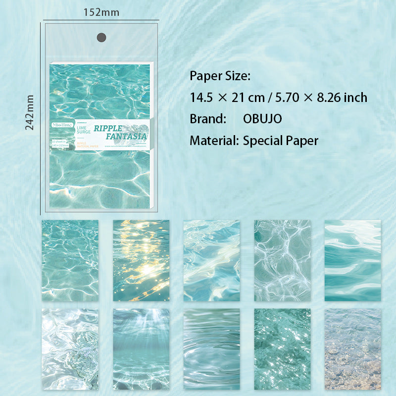 10 Sheets Water Texture Journal Paper LJWY
