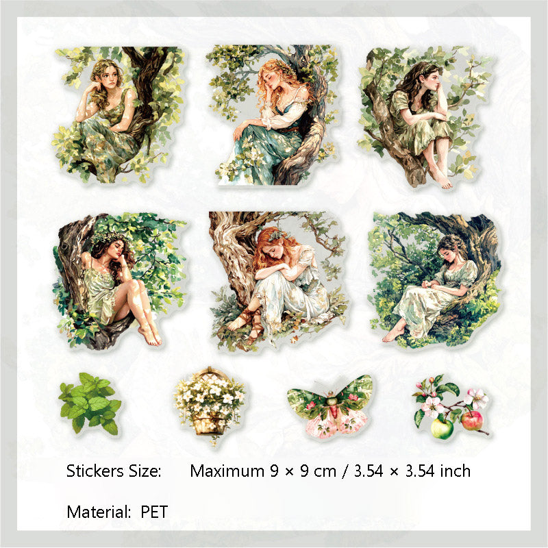 10 Pcs Fairy Theme PET Stickers JLGD