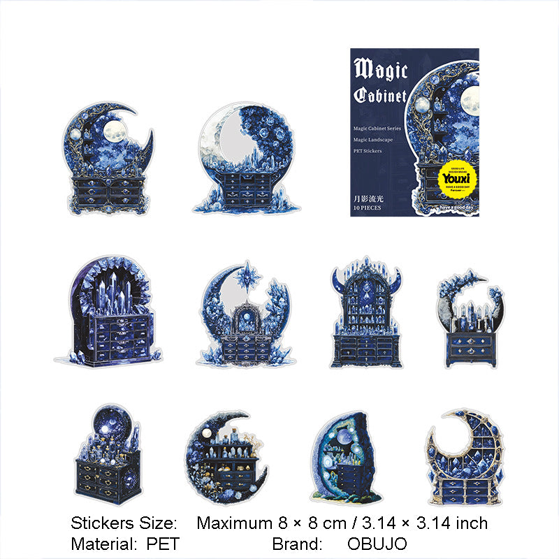 10 Pcs Magic Shelf PET Stickers MFGZ