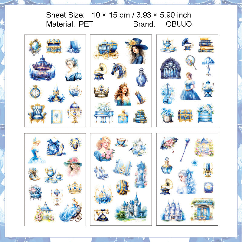 6 Sheets Gothic Fantasy PET Stickers AYQW