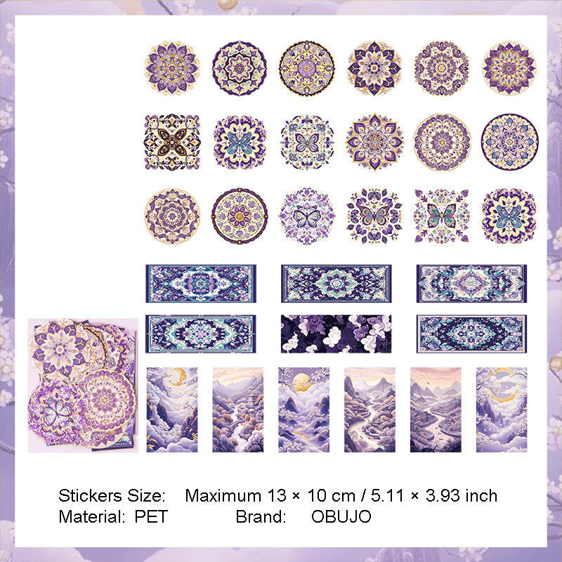 30 Pcs Mandala PET Stickers QHGB