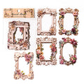 10 Pcs Antique Victorian Hollow Floral Relief Frame Scrapbooking Paper - Manor