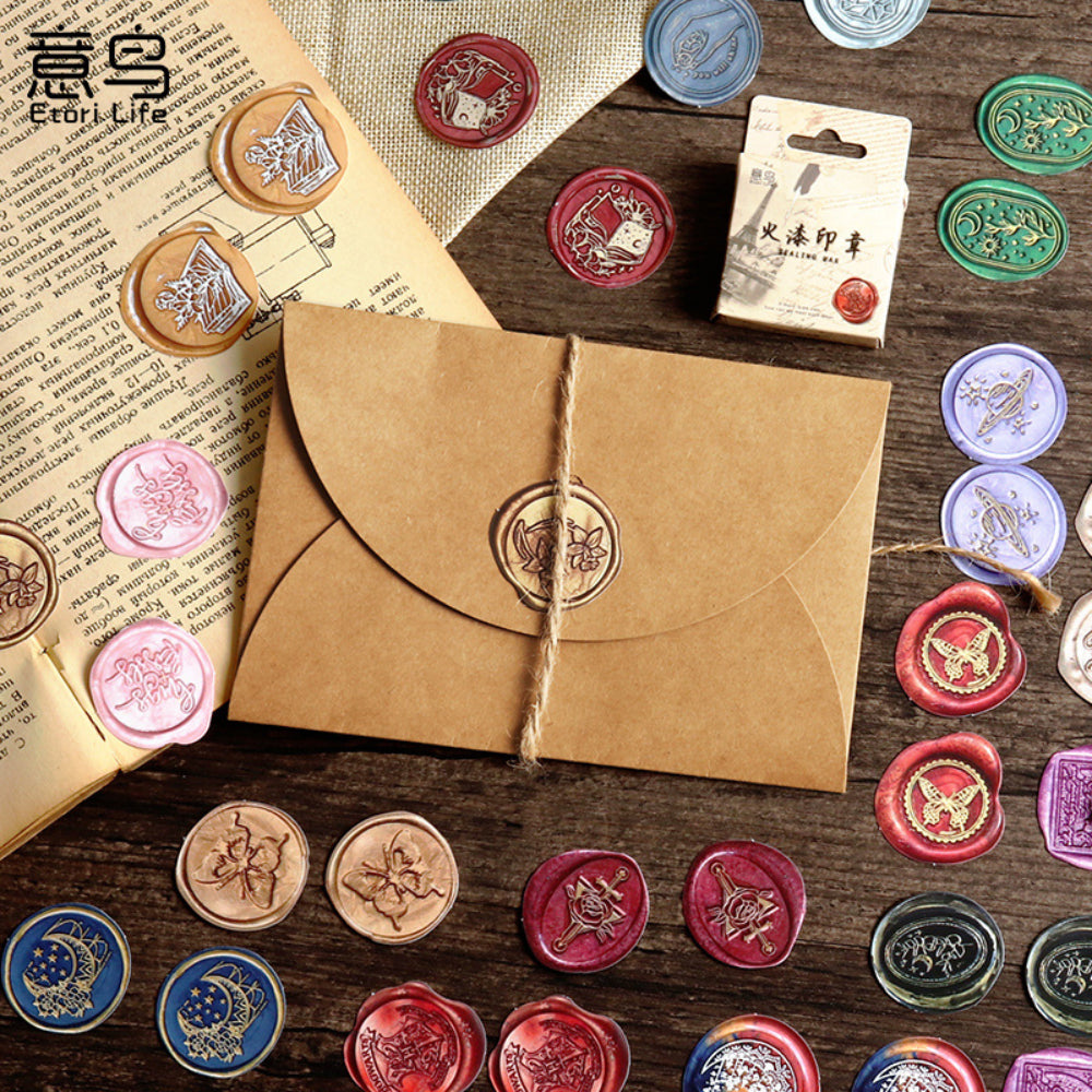 46 Pcs Wax Seal Stickers HQYZ