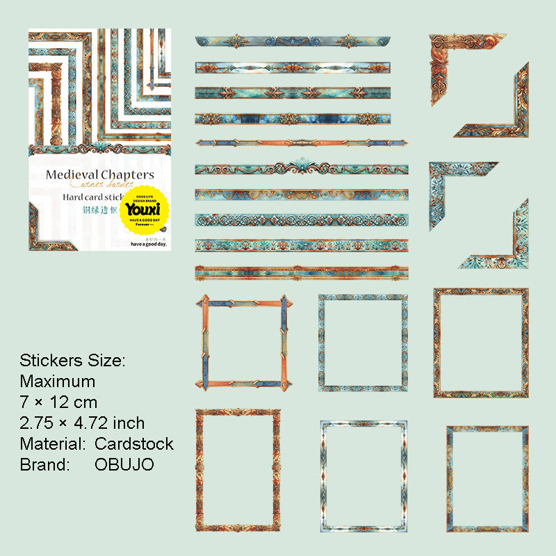 20 Pcs Vintage Border Frame Cardstock Stickers ZSJPZ