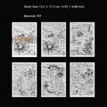 10 Pcs Vintage Black White Washi Stickers GLLDS