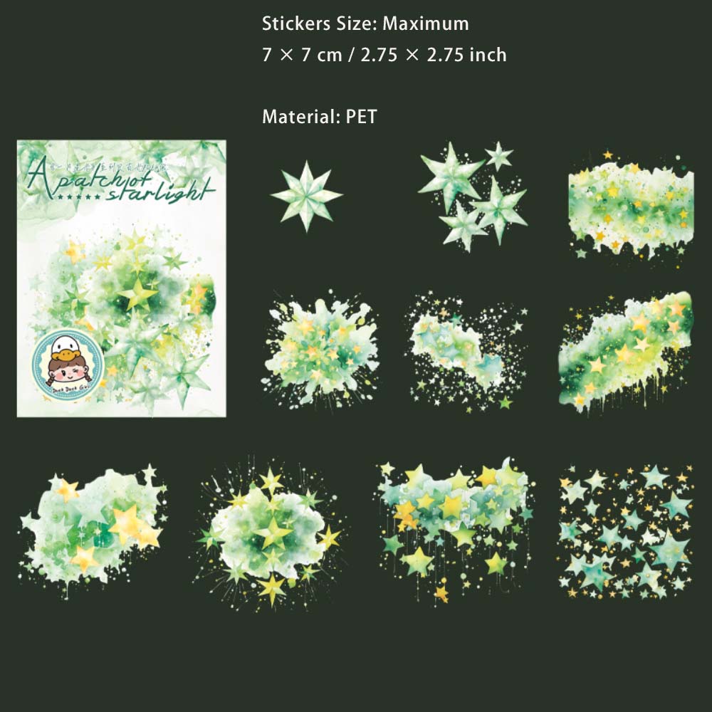 10 Pcs Star PET Stickers YPXG