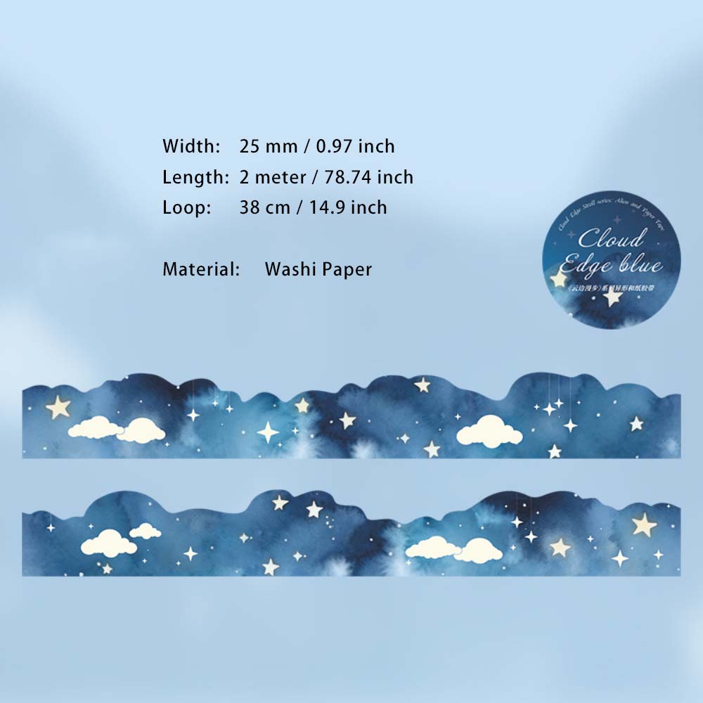 1 Roll Sunset Cloud Washi Stickers YBMB