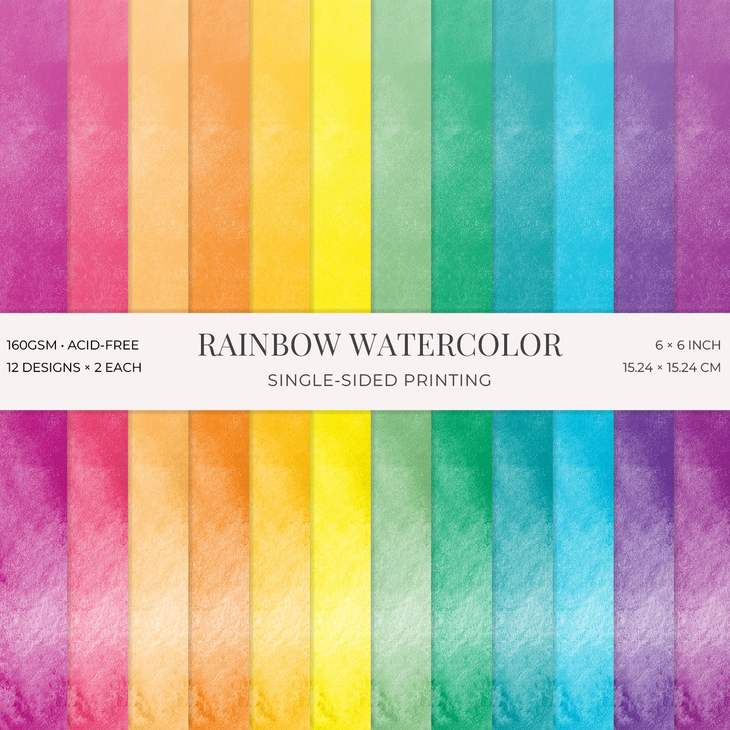 6 inch Rainbow Color Paper Pad CH531