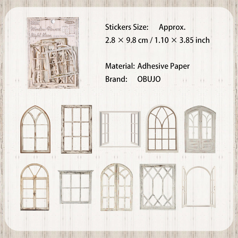10 Pcs Cutout Windows Stickers YYDC