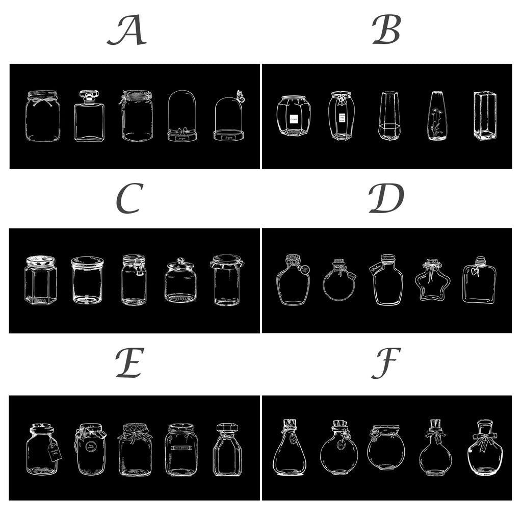 20 Pcs Bottle Jar PET Stickers MXSCJ