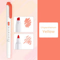 Zebra Mildliner WKT7 Double-Sided Highlighter - Mild Chrysanthemum Yellow