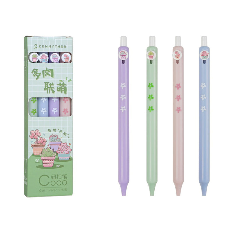 4 Pcs 0.5mm Black Gel Pen DRLM