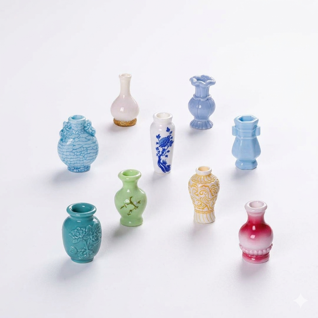 Miniature Vintage Art Vases Desk Buddies