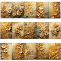 30 Pcs 3D Lace Floral Vintage Amber Scrapbook Paper