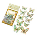 20 Pcs Shellfish Light PET Butterfly Stickers WJDPB