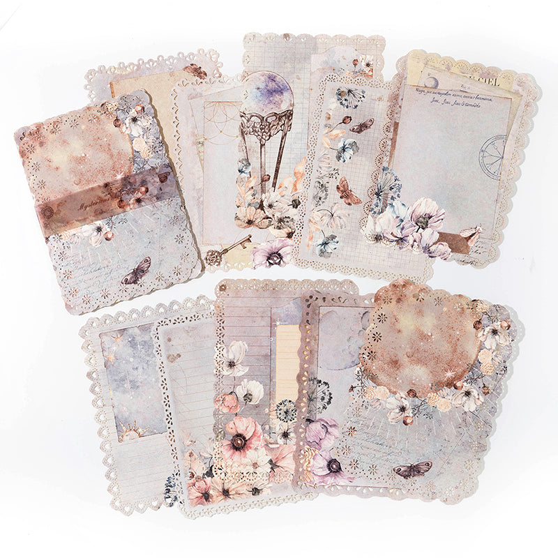 10 Pcs Lace Edge Journal Paper LAP06
