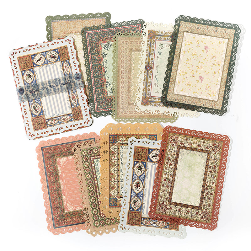 10 Pcs Lace Edge Journal Paper LAP01