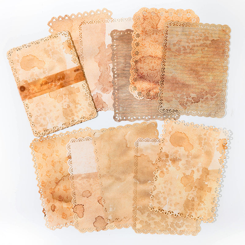 10 Pcs Lace Edge Journal Paper LAP02