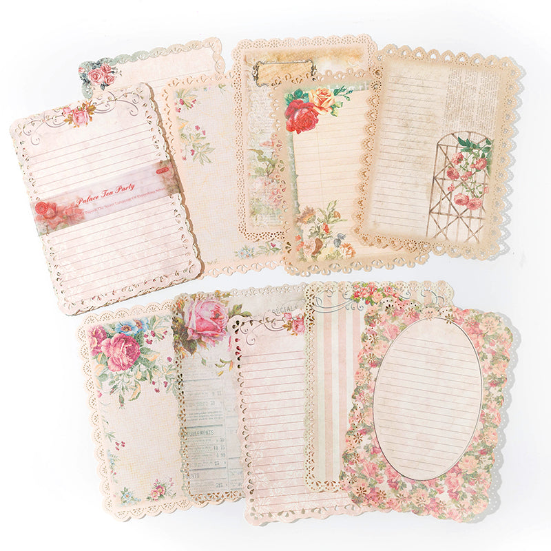 10 Pcs Lace Edge Journal Paper LAP03