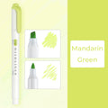 Zebra Mildliner WKT7 Double-Sided Highlighter - Mild Mandarin Green