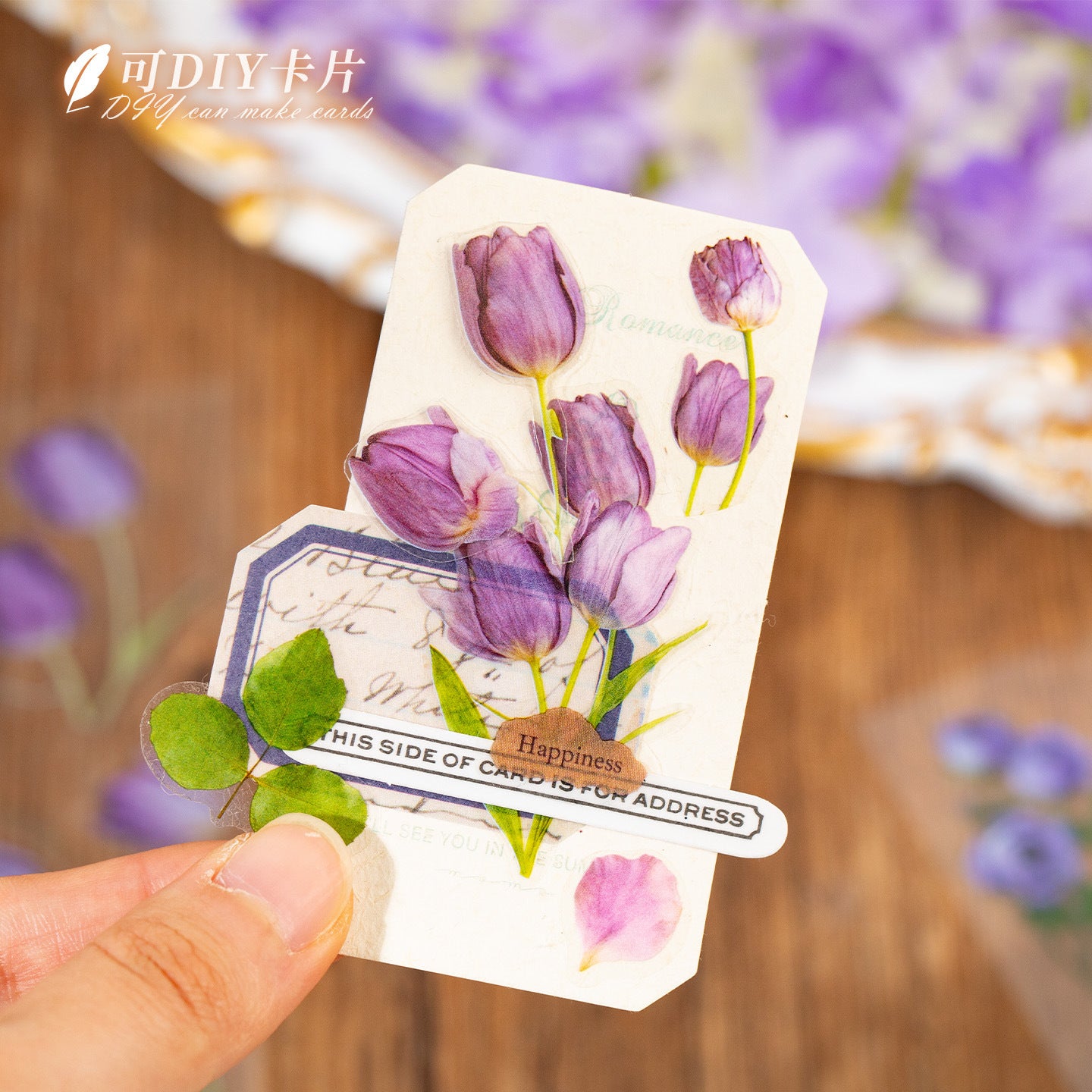 20 Sheets Flower Collection PET Stickers Book LMSCJ