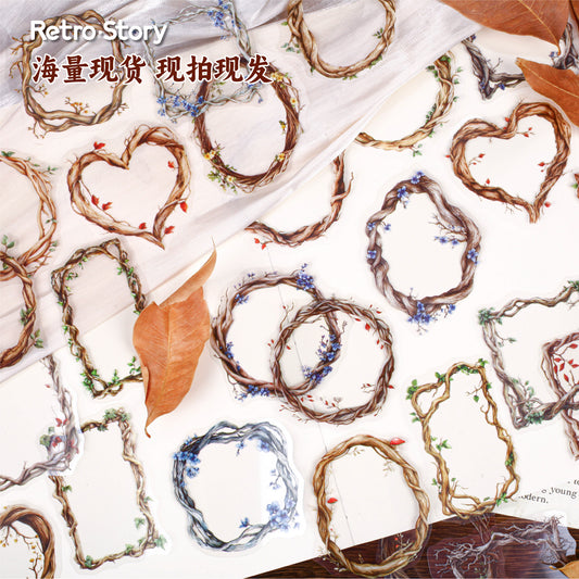 20 Pcs Tree Vine Frame Stickers ZYXL