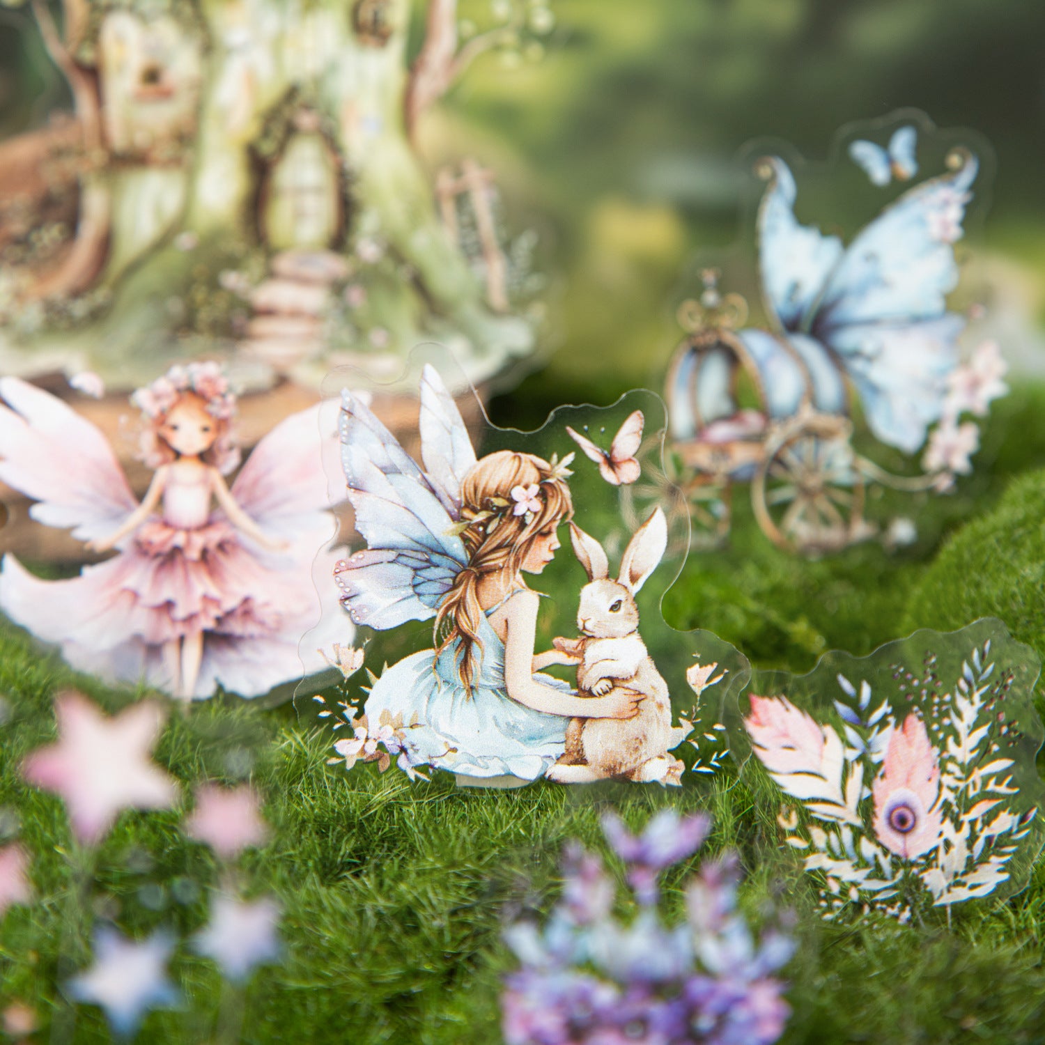 20 Pcs Fairy Forest PET Stickers SLMY