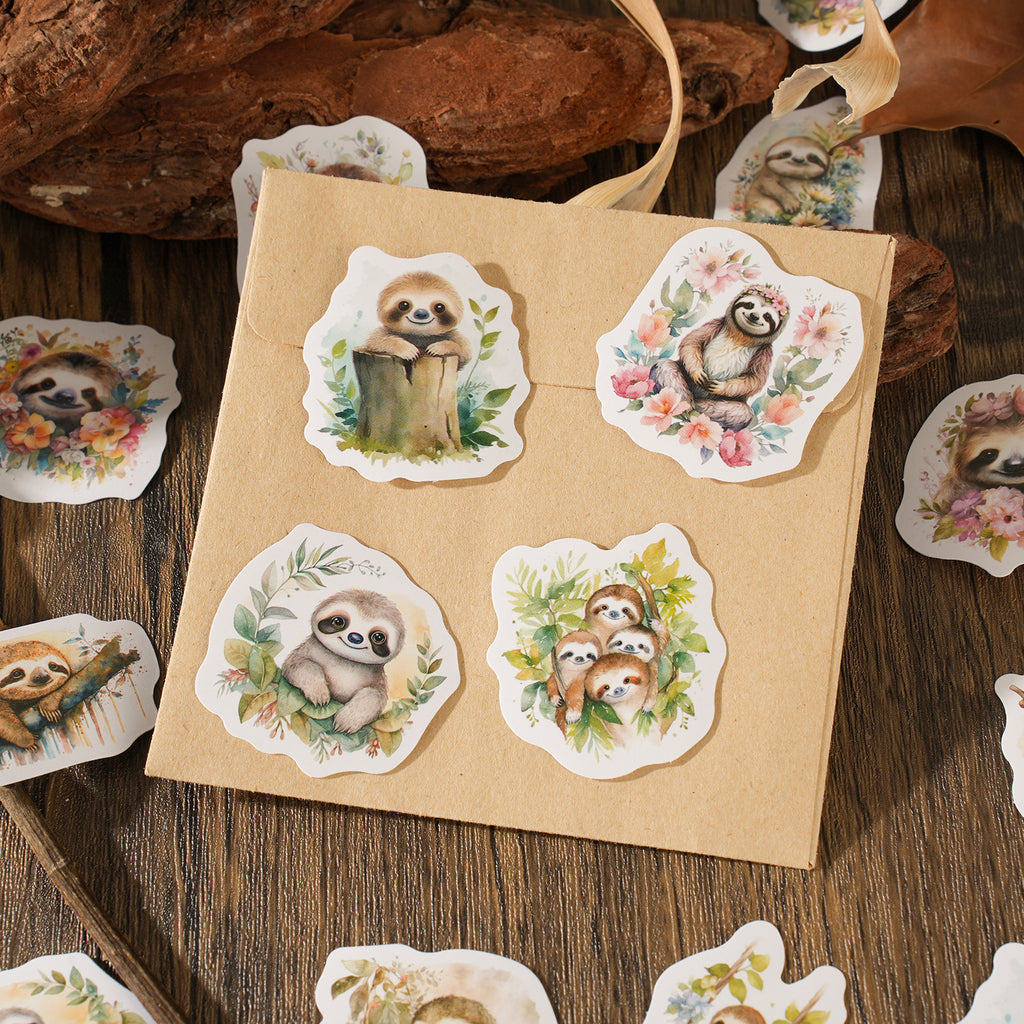 46 Pcs Sloth Stickers SLMM