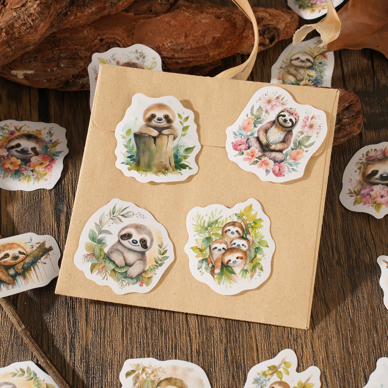 46 Pcs Sloth Stickers SLMM
