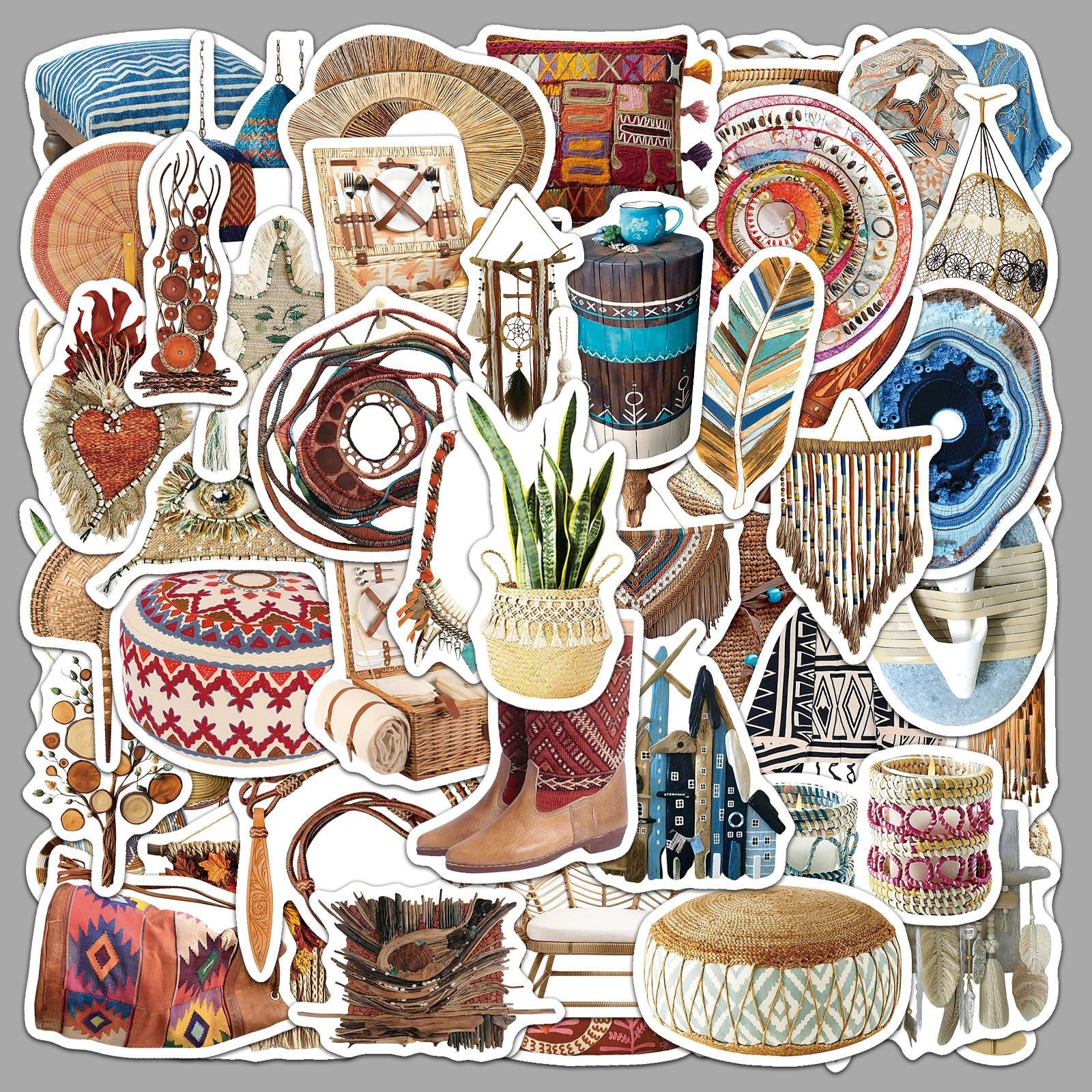 50PCS Boho Waterproof Vinyl Stickers BHO08