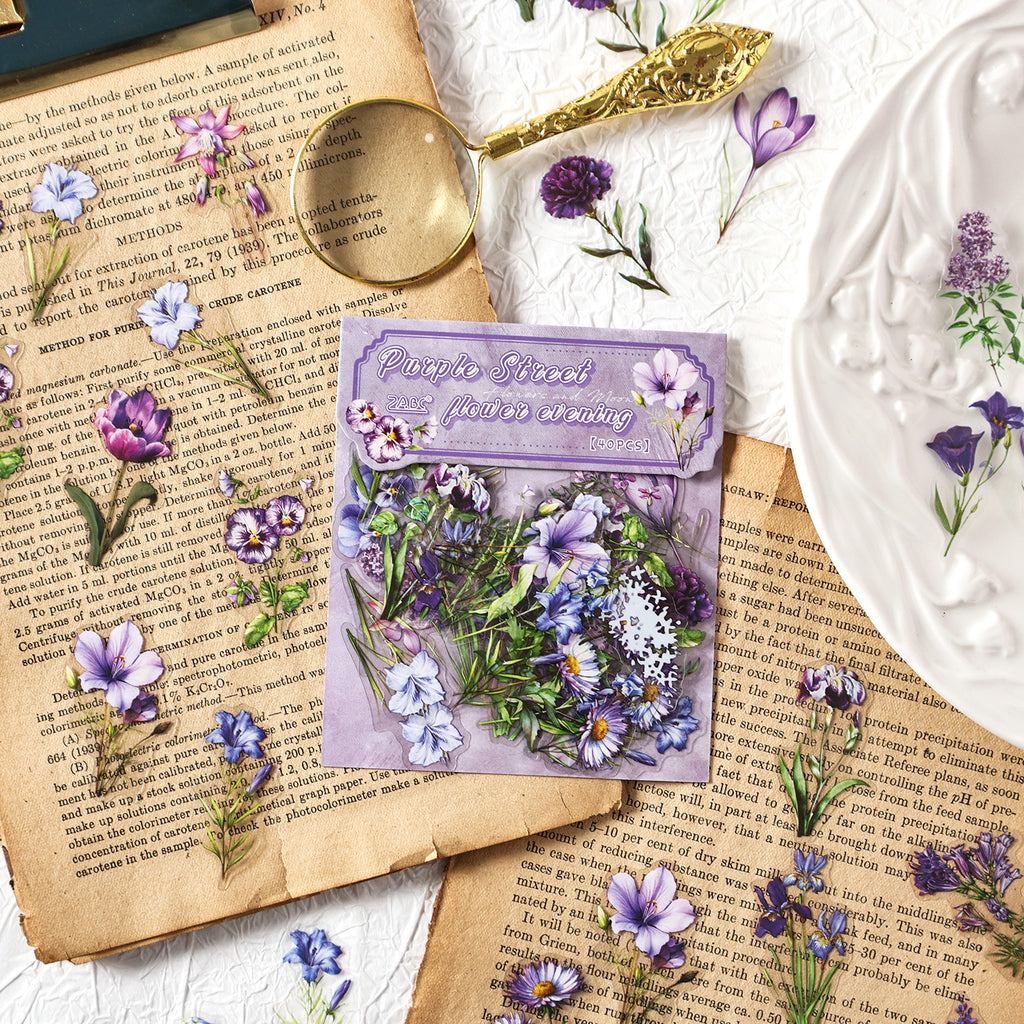 30 Pcs Flower PET Stickers FHJM