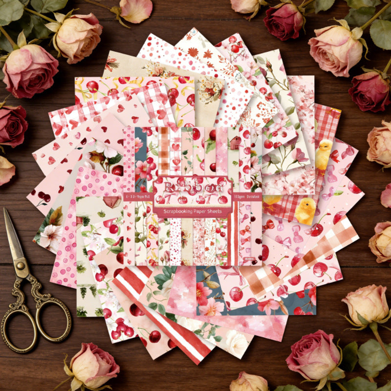 6 inch Ribbon Scrapbook Paper Pad SKP604
