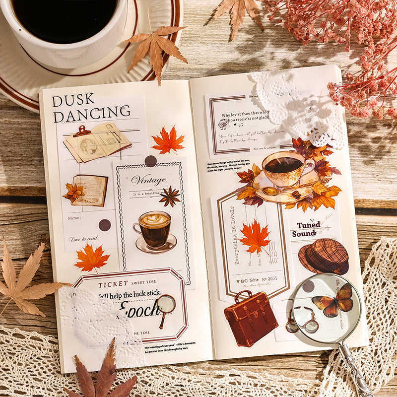 3 Sheets Vintage PET Stickers SYBJ