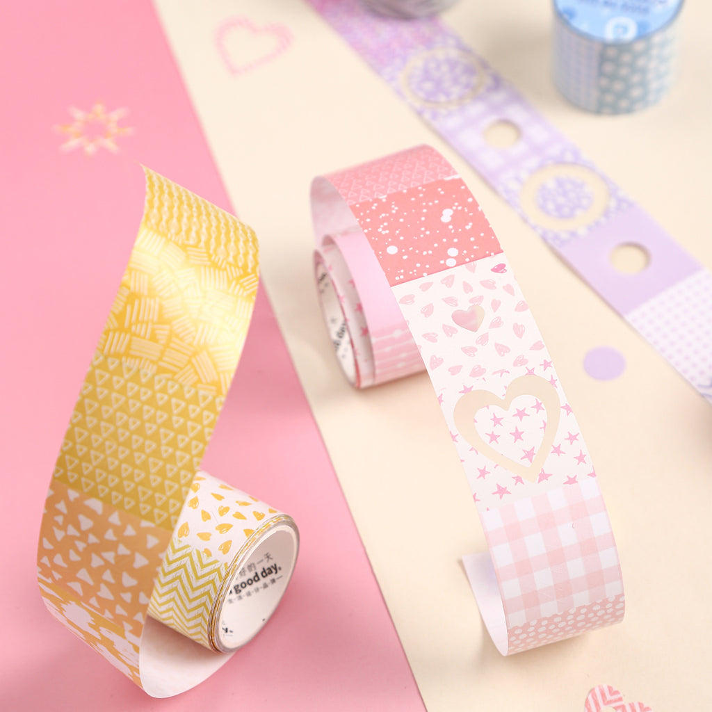 1 Roll Geometry Theme Stickers Tape HDZCQD