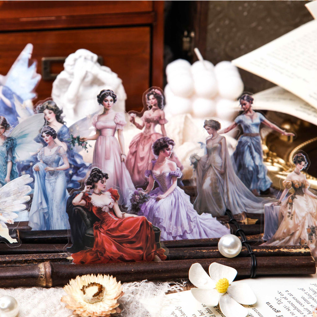 10 Pcs Vintage Princess PET Stickers HJGZ