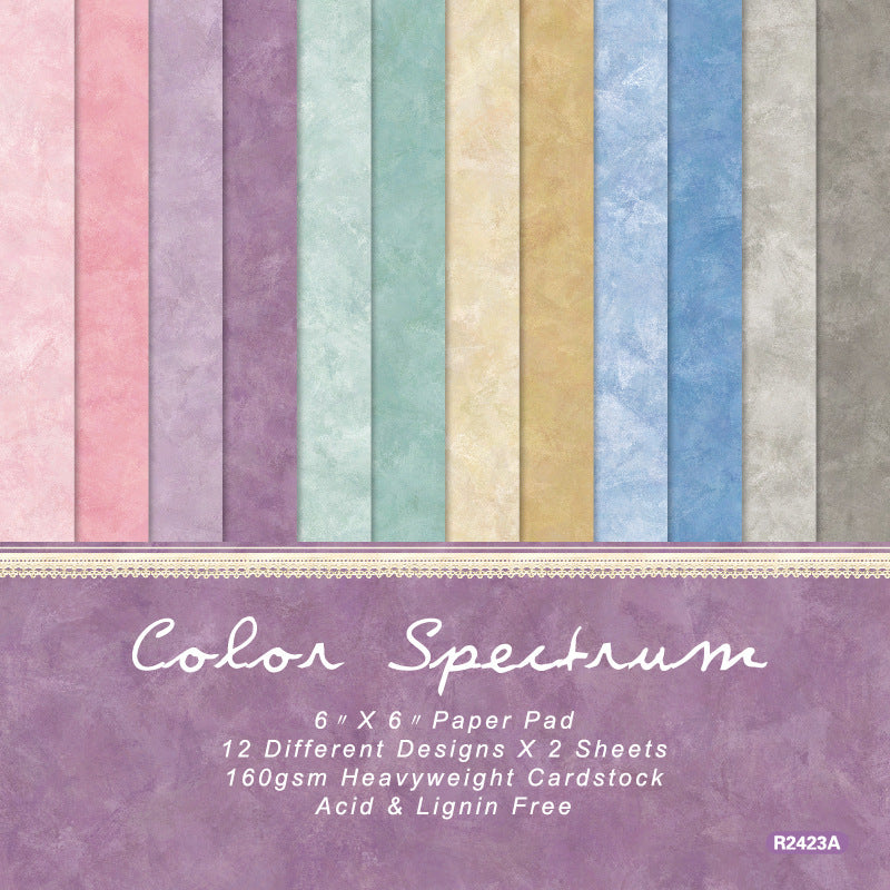 6 inch Vintage Color Scrapbook Paper Pad SKP423