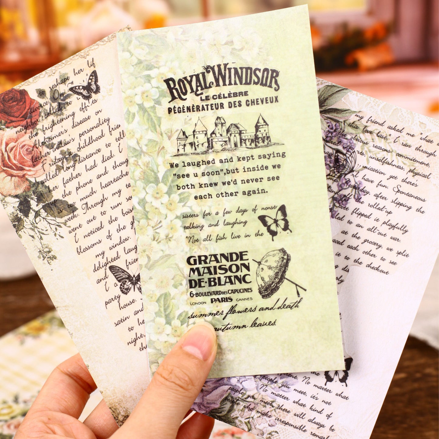 20 Pcs Floral Journal Notepad Paper ZHXS