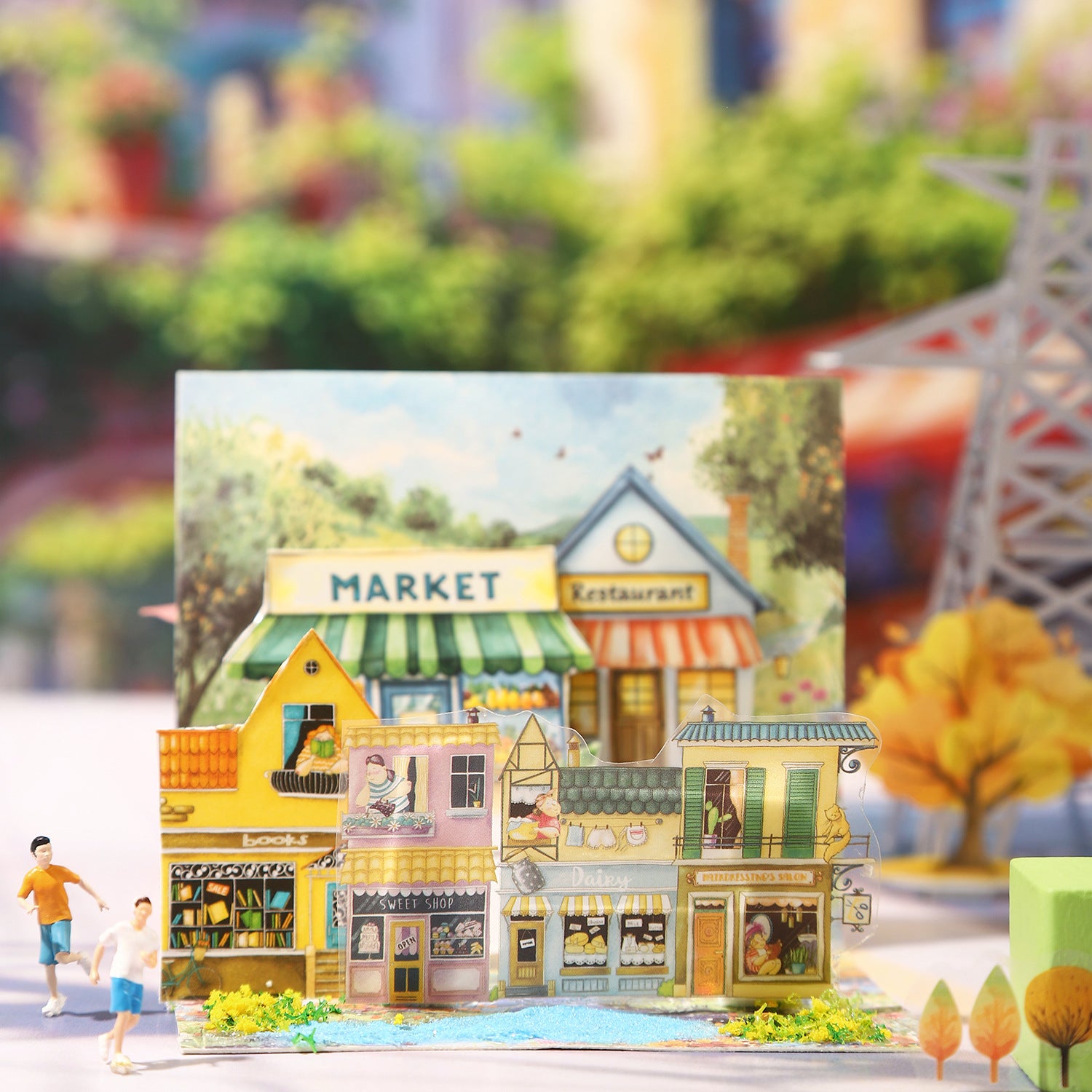 10 Sheets Street Landscape PET Stickers Book TZBXZ