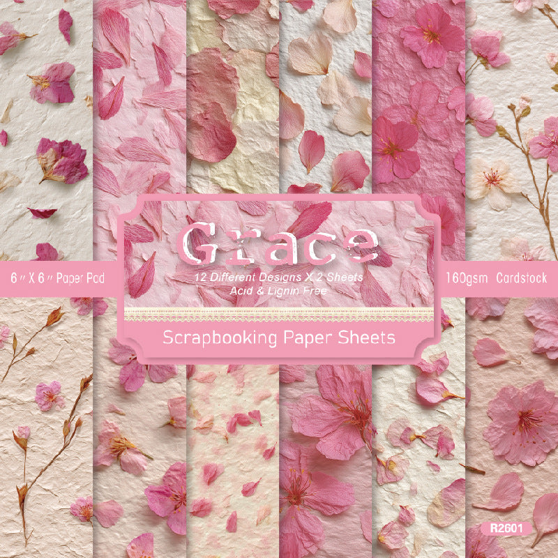 6 inch Pink Pental Scrapbook Paper Pad SKP601