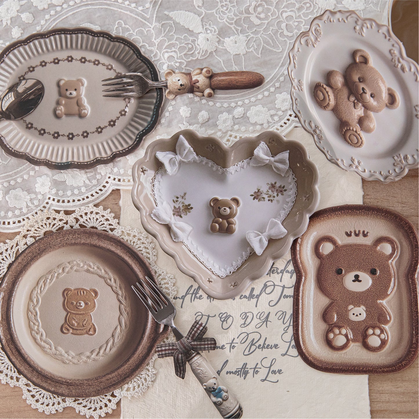 20 Pcs Tableware Themed PET Stickers WTBX