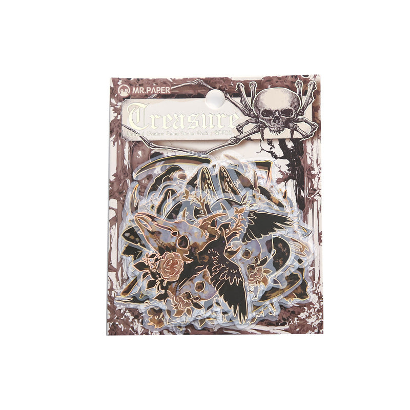 30 Pcs Undead Theme PET Stickers WLXQ