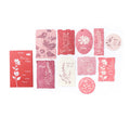 30 Pcs Vintage Rose Botanical Letterpress Paper