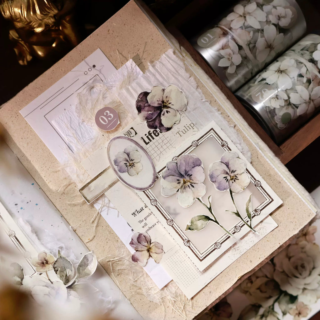 Floral Decorative Tape Rolls- Wind-Whispered Slumber