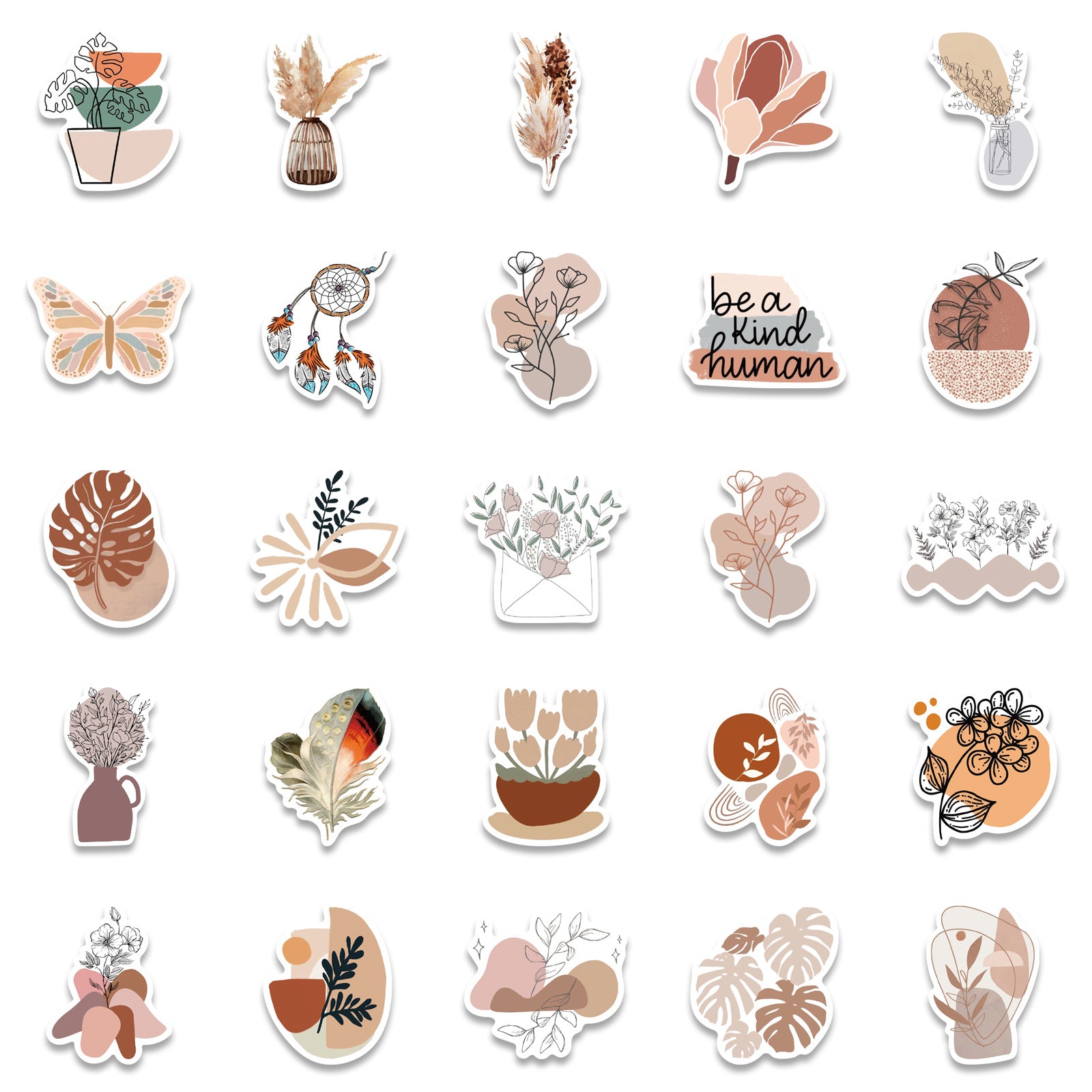 50PCS Boho Waterproof Vinyl Stickers BHO04