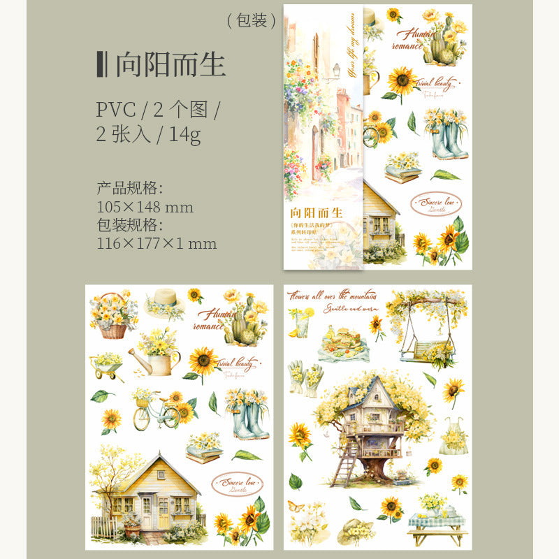 2 Pcs Life Style Transfer Stickers SHDM