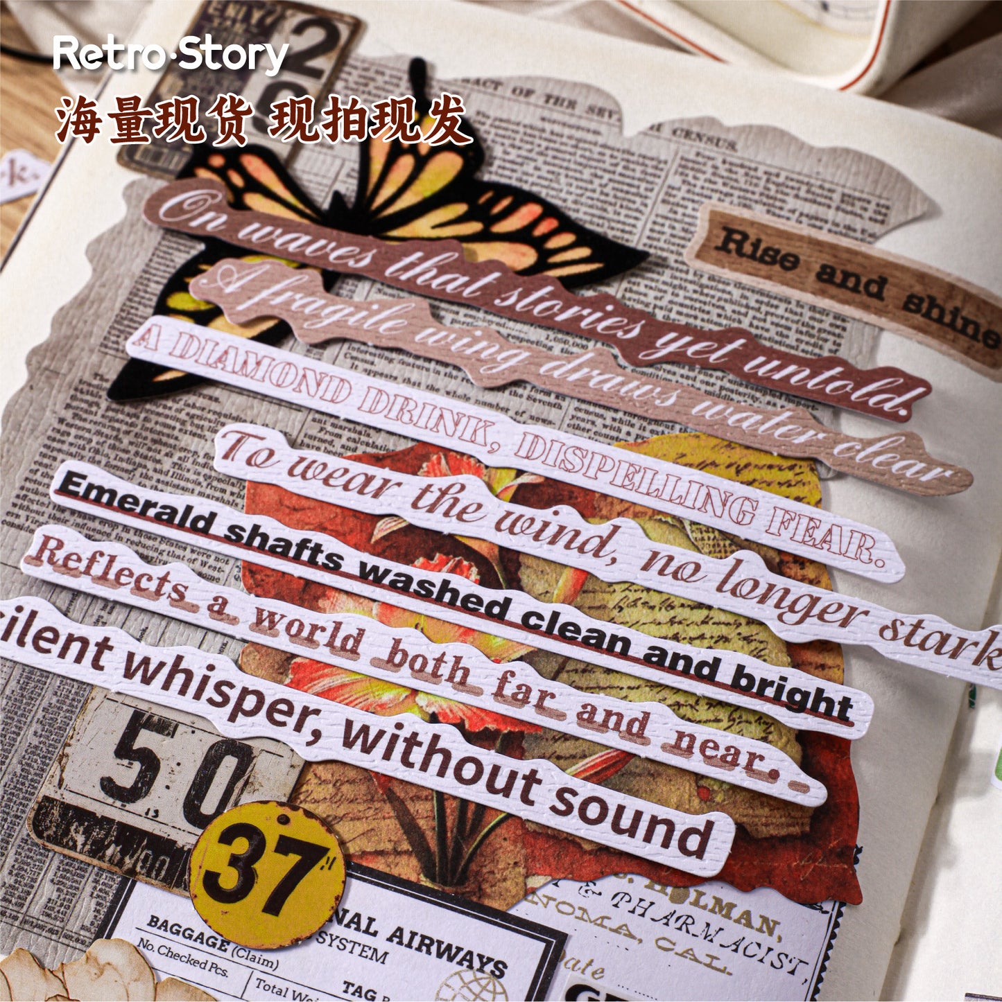 40 Pcs Creative Quote Stickers ZYJX