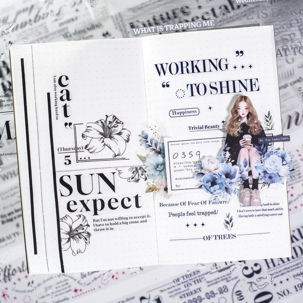 1 Roll Word Quote PET Tape XYRJ