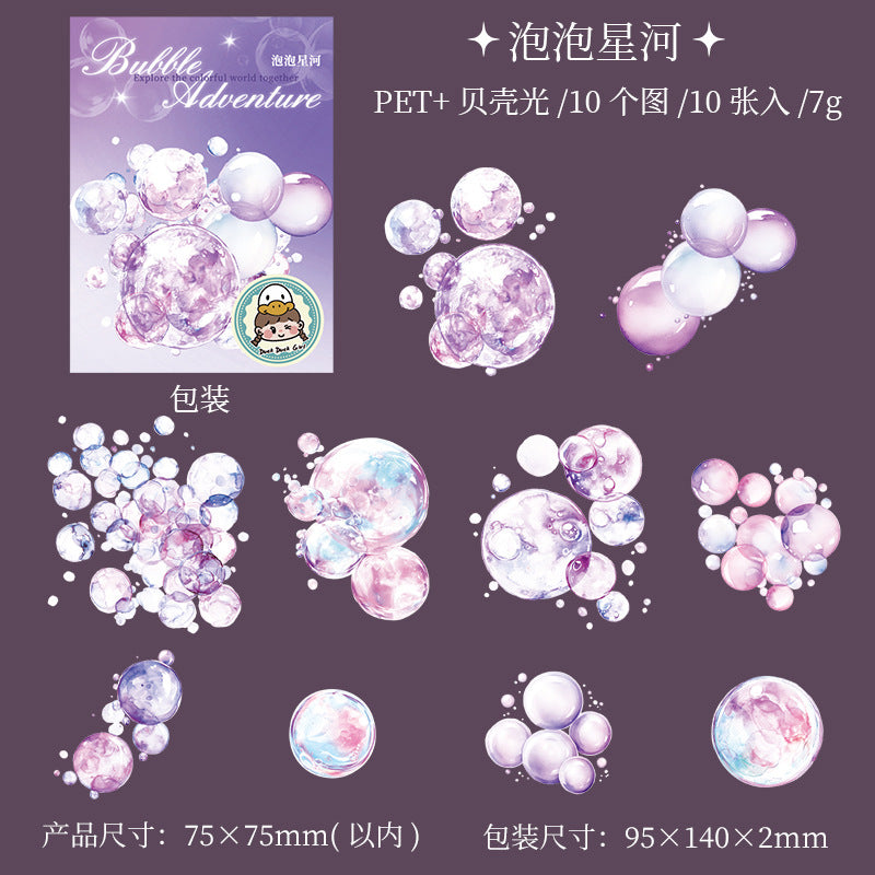 10 Pcs Bubble PET Stickers PPTXJ