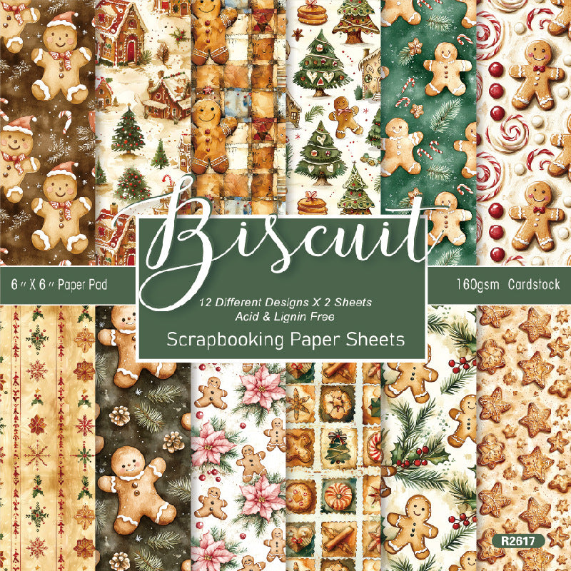 6 inch Biscuit Scrapbook Paper Pad SKP2617