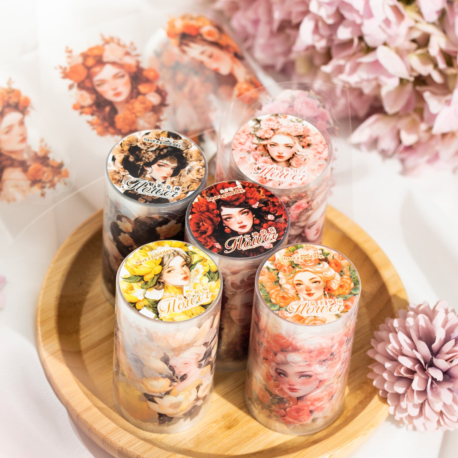 1 Roll Wearing Flowers PET Tape HSZY